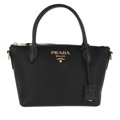 prada calf leather bag in black|authentic prada leather handbags.